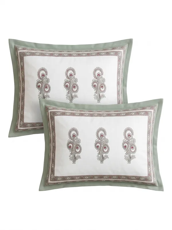 Sage_Blush_Royale_100%_Pure_Cotton_Super_King_Size_Double_Bed_Bedsheet_