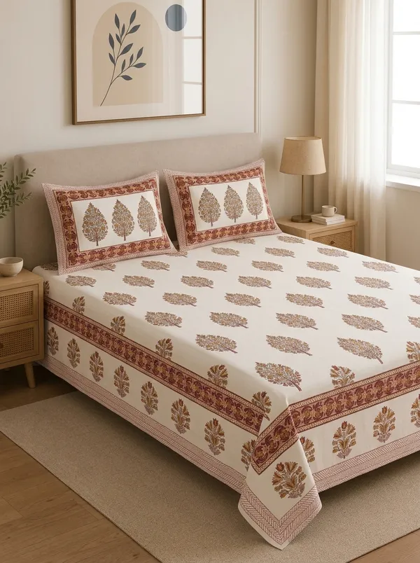 White_&_Other_Premium_Pure_Cotton_King_Size_Double_Bed_Bedsheet