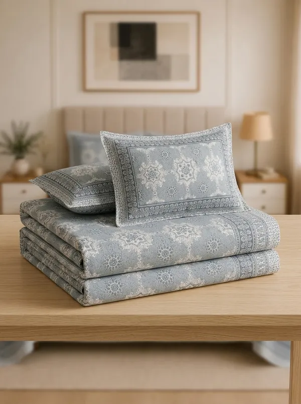 Soft_Grey_Floral_Geometric_Premium_Cotton_King_Size_Double_Bed_Bedsheet