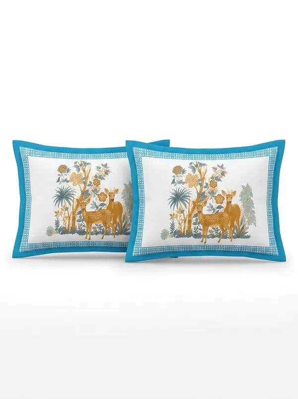 Turquoise_Gold_Meadow_Bloom_100%_Pure_Cotton_King_Size_Double_Bed_Bedsheet_