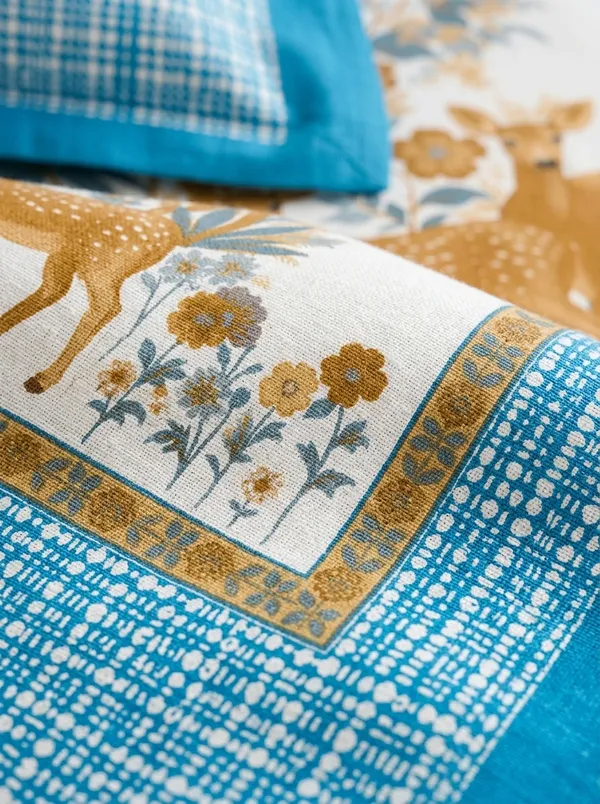Turquoise_Gold_Meadow_Bloom_100%_Pure_Cotton_King_Size_Double_Bed_Bedsheet_