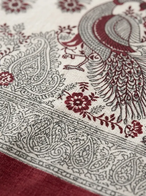 WHITE_&_RED_PREMIUM_PURE_COTTON_ULTRA_BIG_SUPER_KING_SIZE_BEDSHEET_(120X120_INCH)