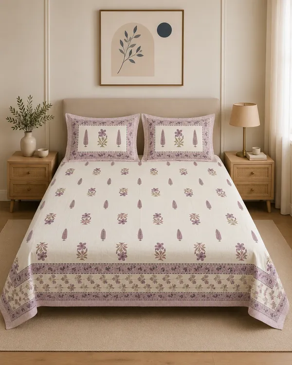 Milky_Pink_Premium_Pure_Cotton_King_Size_Double_Bed_Bedsheet