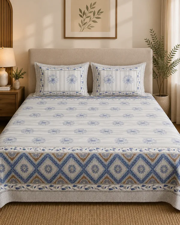 Steel_Blue_Blue_Premium_Pure_Cotton_Queen_Size_Double_Bed_Bedsheet