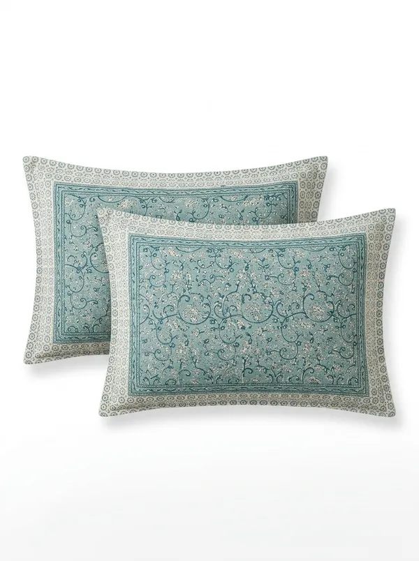 Aqua_Green_Premium_Pure_Cotton_Queen_Size_Double_Bed_Bedsheet