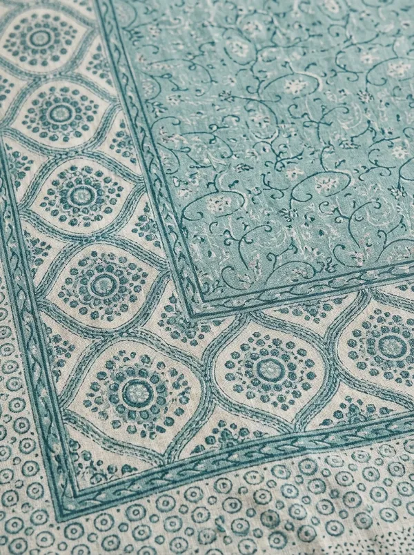 Aqua_Green_Premium_Pure_Cotton_Queen_Size_Double_Bed_Bedsheet