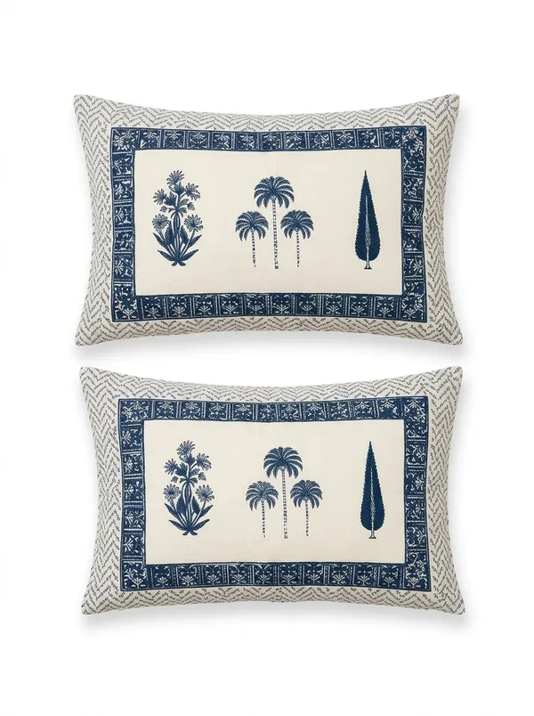 White_Blue_Premium_Pure_Cotton_King_Size_Double_Bed_Bedsheet