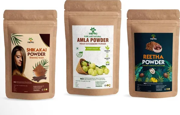Trivang_Pure_Herbal_Amla,_Reetha_&_Shikakai_Powder_For_Hair_50g_each_(Pack_of_3)