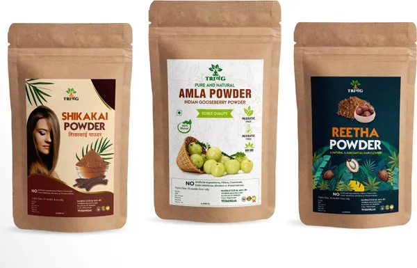 Trivang_Pure_Herbal_Amla,_Reetha_&_Shikakai_Powder_For_Hair_50g_each_(Pack_of_3)