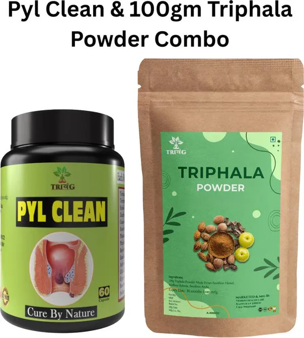 Trivang_Pyl_Clean_capsule_for_piles_pain_with_100gm_Triphala_Powder_Combo