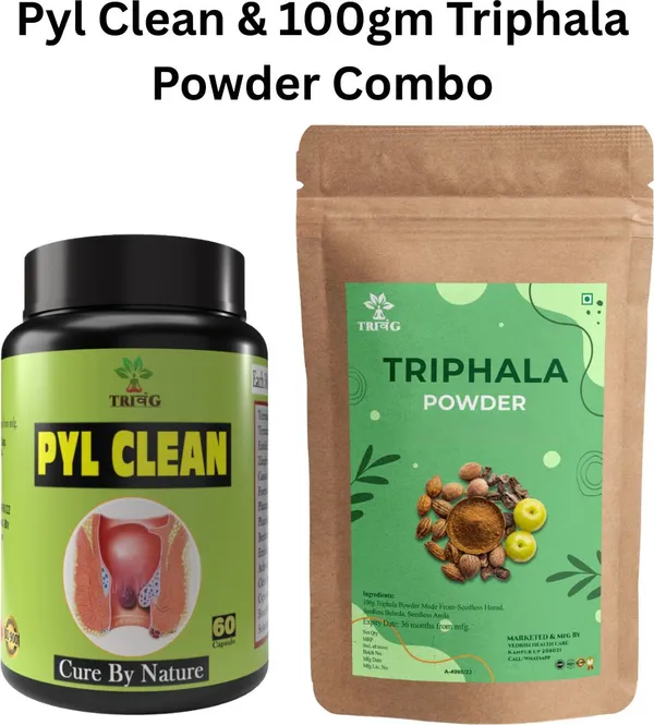 Trivang_Pyl_Clean_capsule_for_piles_pain_with_100gm_Triphala_Powder_Combo