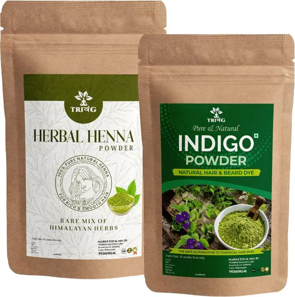 Trivang_Natural_Dye_for_Black_Hair_(Henna_Leaves_powder,_Indigo_powder_combo_pack)
