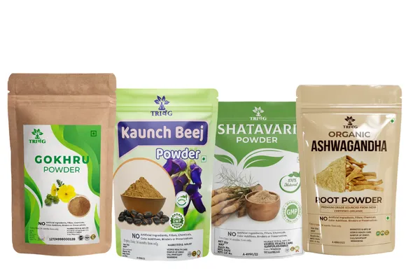 Trivang_Ashwagandha,_Gokhru,_Shatavari,_Kaunch_Seed_Powder_Combo_(50_g_each_-_200g)_-_Testosteron_Booster