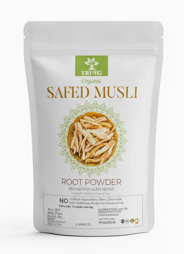 Trivang_100%_Organic_And_Ayurvedic_Safed_Musli_Powder_For_Vigour_and_Vitality