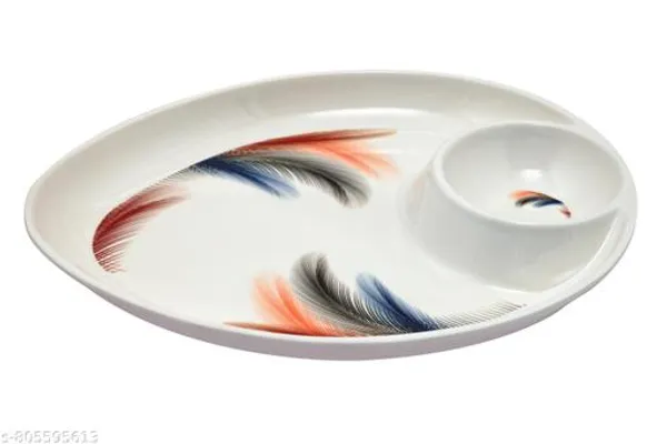 White_Melamine_Premium_And_Durable_Snacks_Plate_For_Kitchen_(Pack_Of_2)