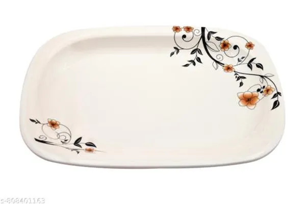 White_Melamine_Premium_And_Durable_Snacks_Plate_For_Kitchen_(Pack_Of_6)