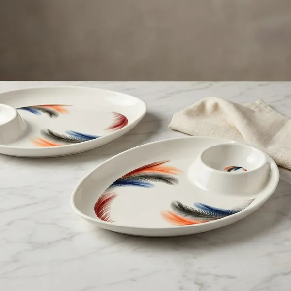 White_Melamine_Premium_And_Durable_Snacks_Plate_For_Kitchen_(Pack_Of_2)
