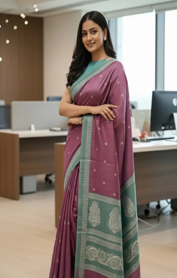 Mauve_Cotton_Diwa_Saree_For_Women
