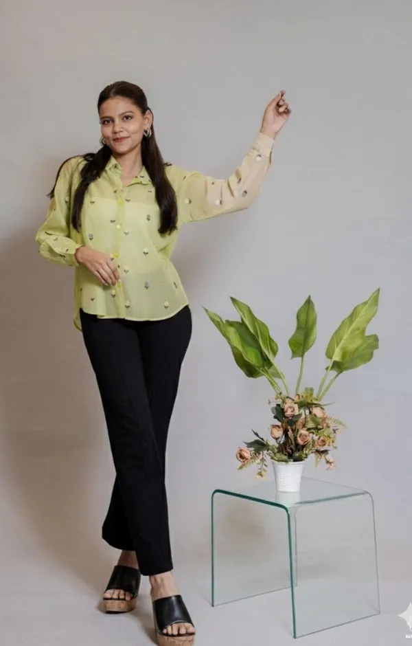 Lime_Green_Meadow_Shirt_For_Women