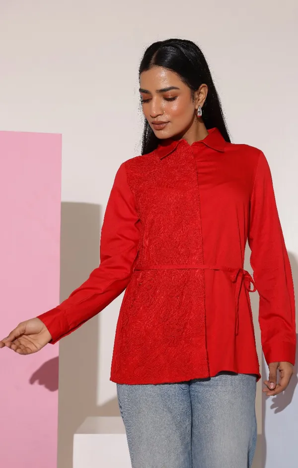 Red_Meera_Shirt_For_Women