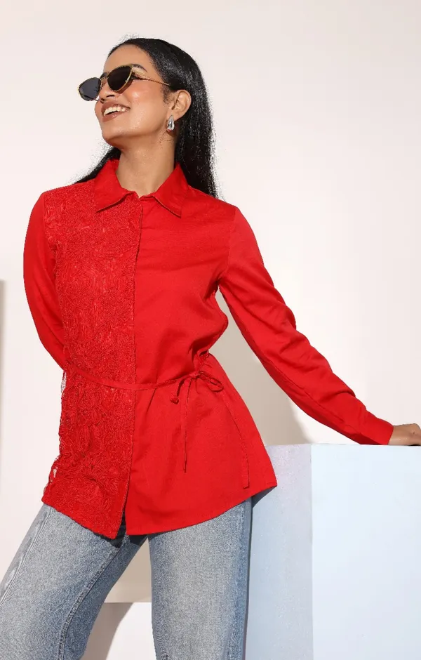 Red_Meera_Shirt_For_Women