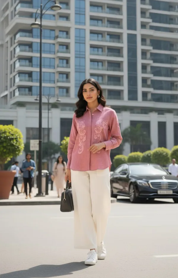 Blush_Pink_Rose_Shirt_For_Women