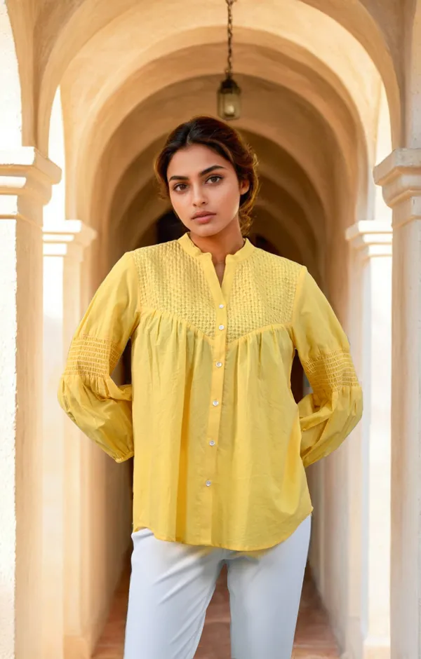 Sun_Yellow_Saanvi_Shirt_For_Women