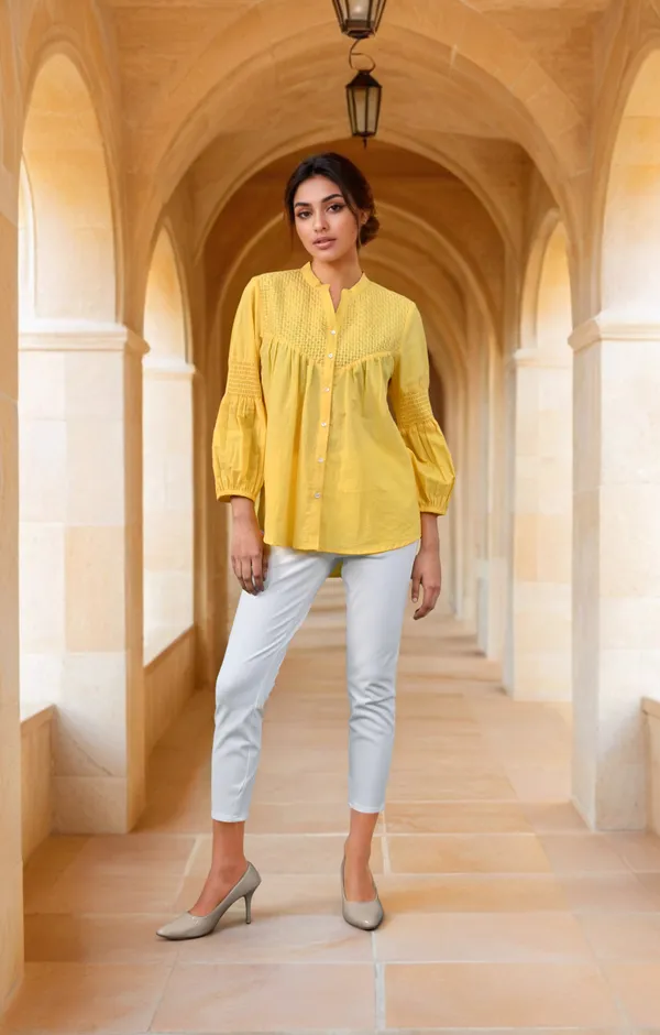 Sun_Yellow_Saanvi_Shirt_For_Women