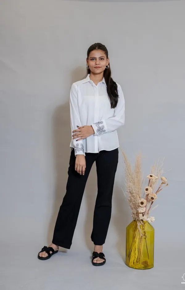 White_Lily_Shirt_For_Women