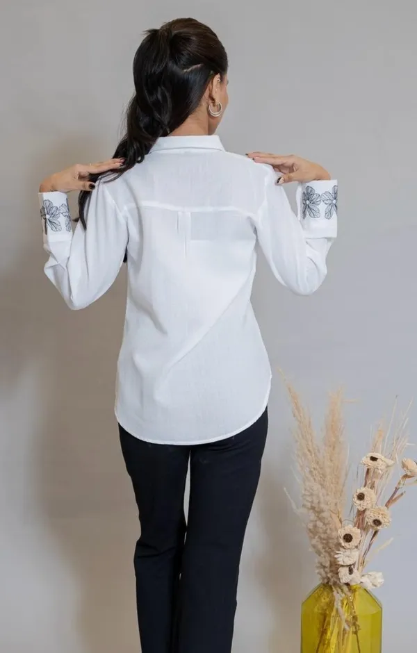 White_Lily_Shirt_For_Women