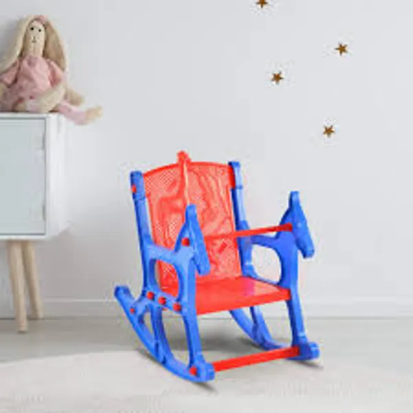 Yellow_And_Red_Plastic_And_Metal_Fabric_Rocking_Chair_For_Baby