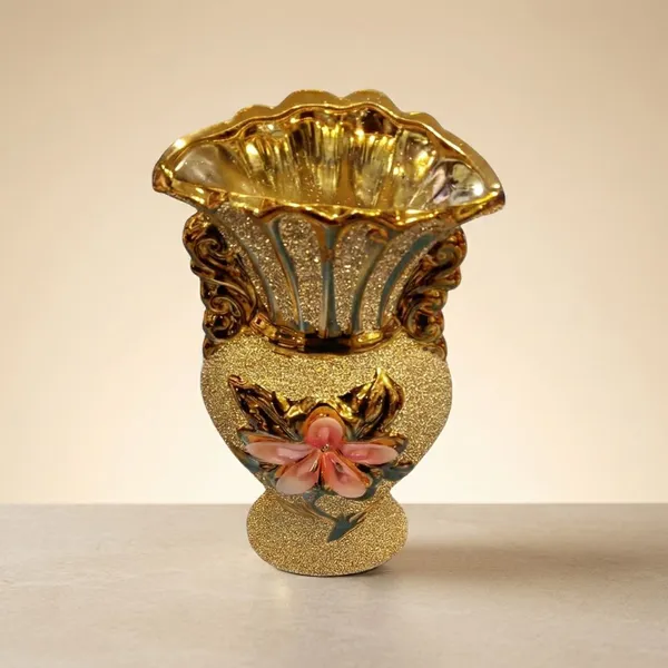 Golden_Glass_/_Ceramic_Flower_Vase