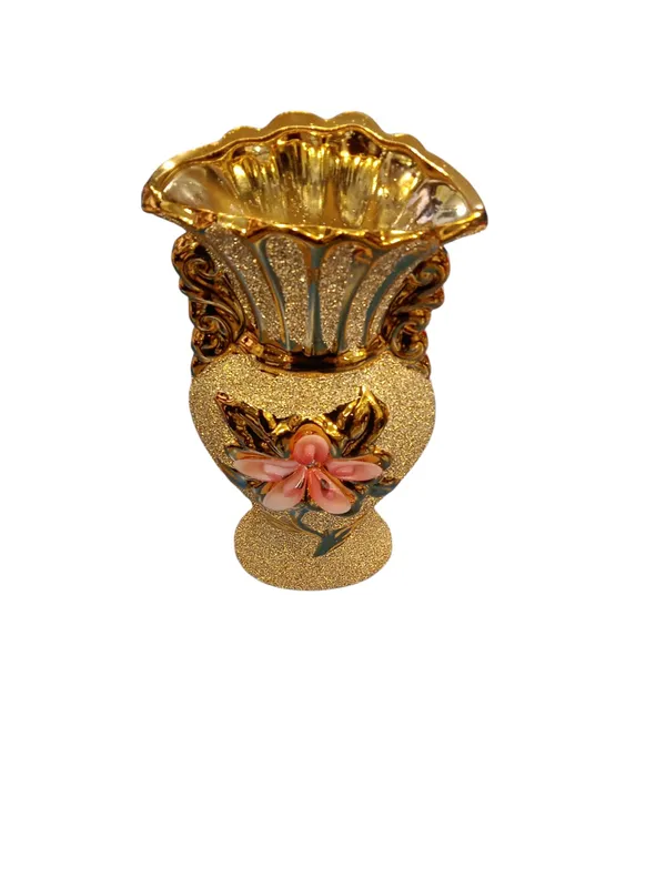 Golden_Glass_/_Ceramic_Flower_Vase