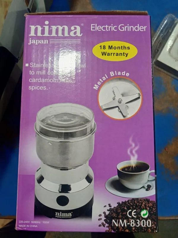 White_Stainless_Steel_Abs_Plastic_Nima_Electric_Grinder