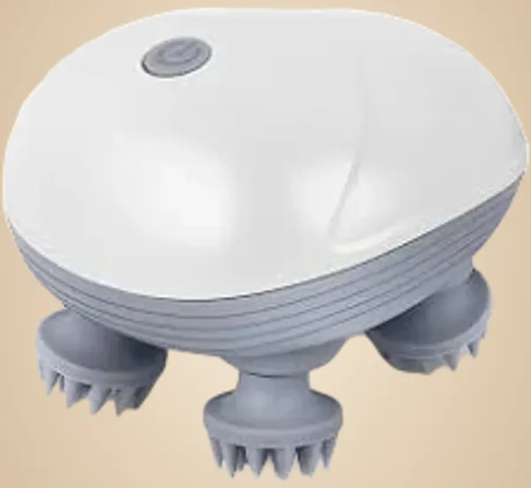 White_Abs_Plastic,_Silicone_Smart_Scalp_Massager