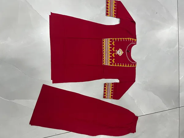 Aadhyapi_Women_Bright_Maroon_Embroidered_Kurta_Palazzo_Set_for_Casual_and_Festive_Wear