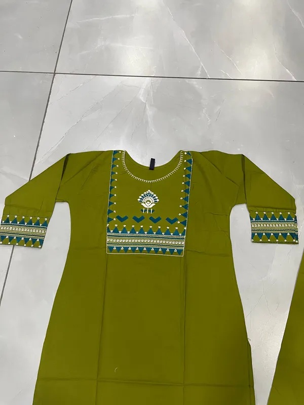 Aadhyapi_Women_Bright_Olive_Green_Embroidered_Kurta_Palazzo_Set_for_Casual_and_Festive_Wear