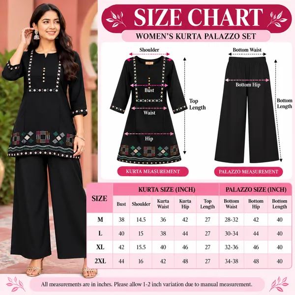 Aadhyapi_Women's_Brown_Embroidered_Kurta_Palazzo_Set