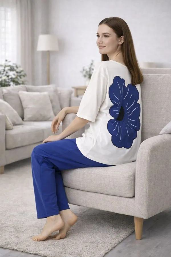 Blue_&_White_Cotton_Printed_Straight_Kurta_With_Pant_Set_Lycra_Co-Ord_Set_For_Women