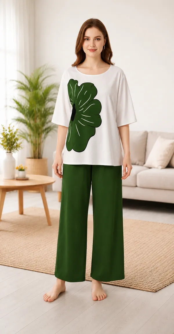 Green_&_White_Cotton_Printed_Straight_Kurta_With_Pant_Set_Lycra_Co-Ord_Set_For_Women