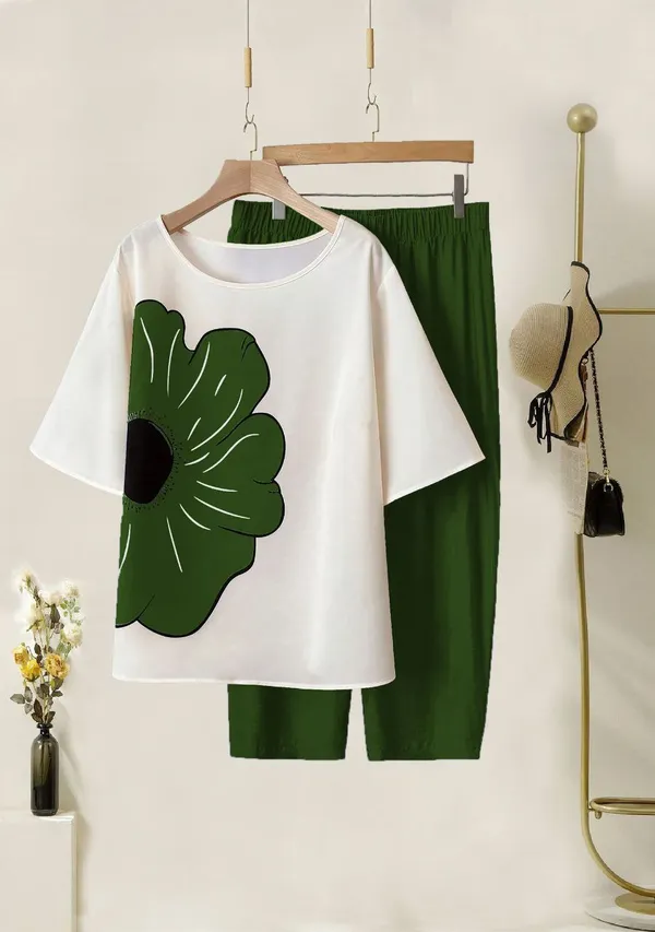 Green_&_White_Cotton_Printed_Straight_Kurta_With_Pant_Set_Lycra_Co-Ord_Set_For_Women