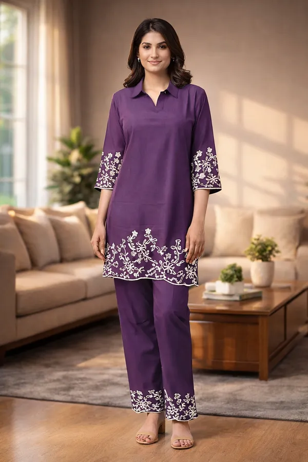 Elegant_Royal_Purple_Embroidered_Kurta_Set
