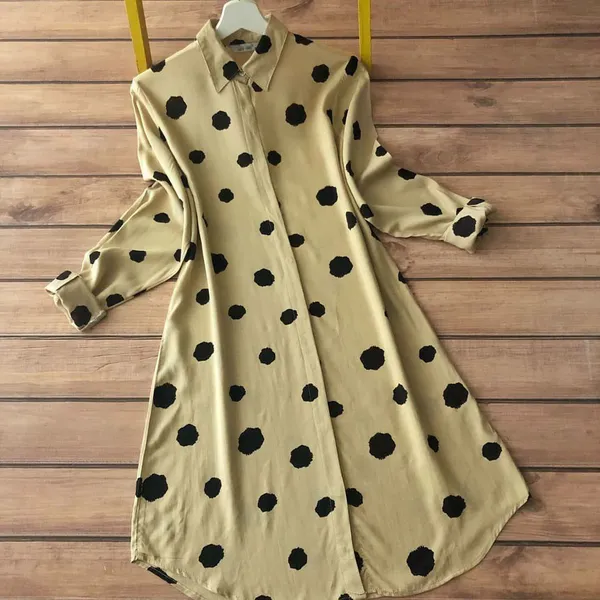 Women’s_Beige_Polka_Dot_Shirt_Dress