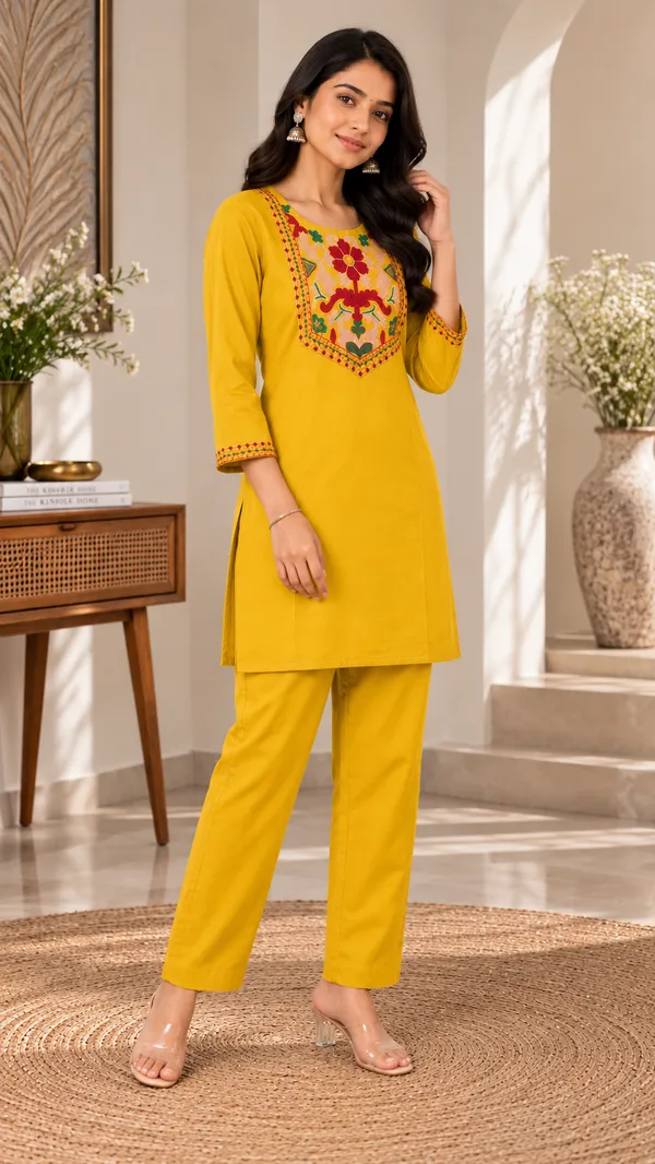 Women_Floral_Embroidered_Straight_Kurta_&_Wide-Leg_Pants_Set