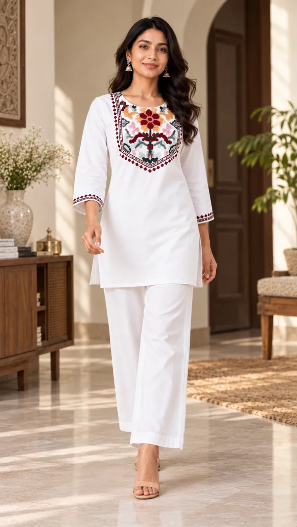Women_Floral_Embroidered_Straight_Kurta_&_Wide-Leg_Pants_Set