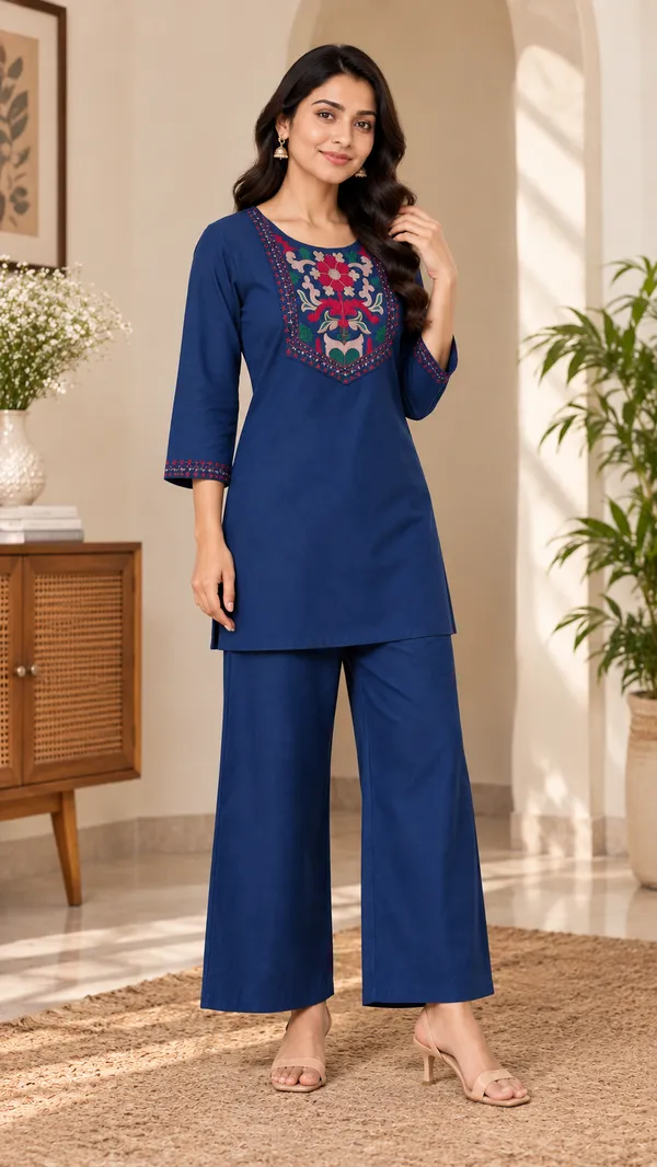 Women_Floral_Embroidered_Straight_Kurta_&_Wide-Leg_Pants_Set