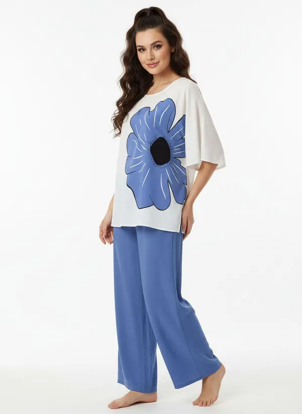 Skay_&_White_Cotton_Printed_Straight_Kurta_With_Pant_Set_Lycra_Co-Ord_Set_For_Women