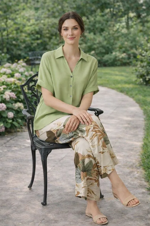 Pista_Paisley_Printed_Short_Sleeves_Shirt_&_Wide-Leg_Pant_Rayon_Co-Ord_Set_For_Women