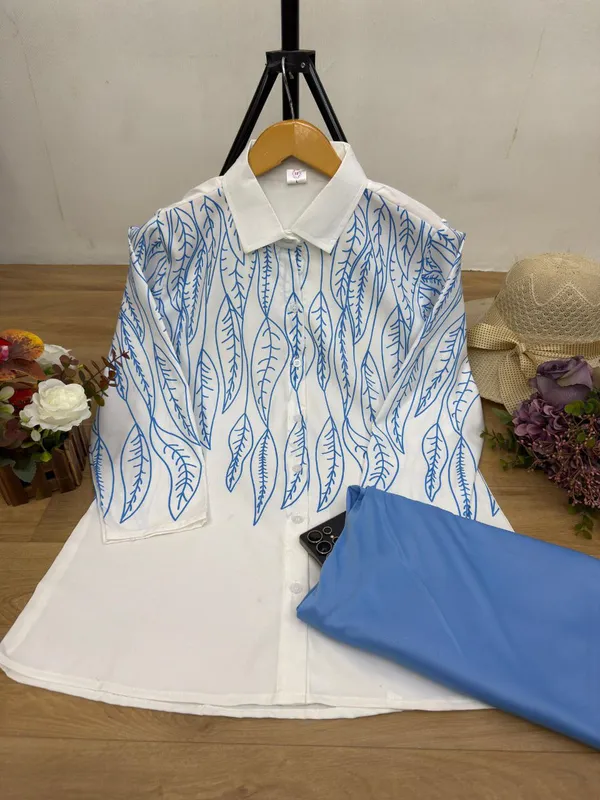 White_&_Sky_Stylish_Printed_Poly_Rayon_Co-Ord_Set_For_Women