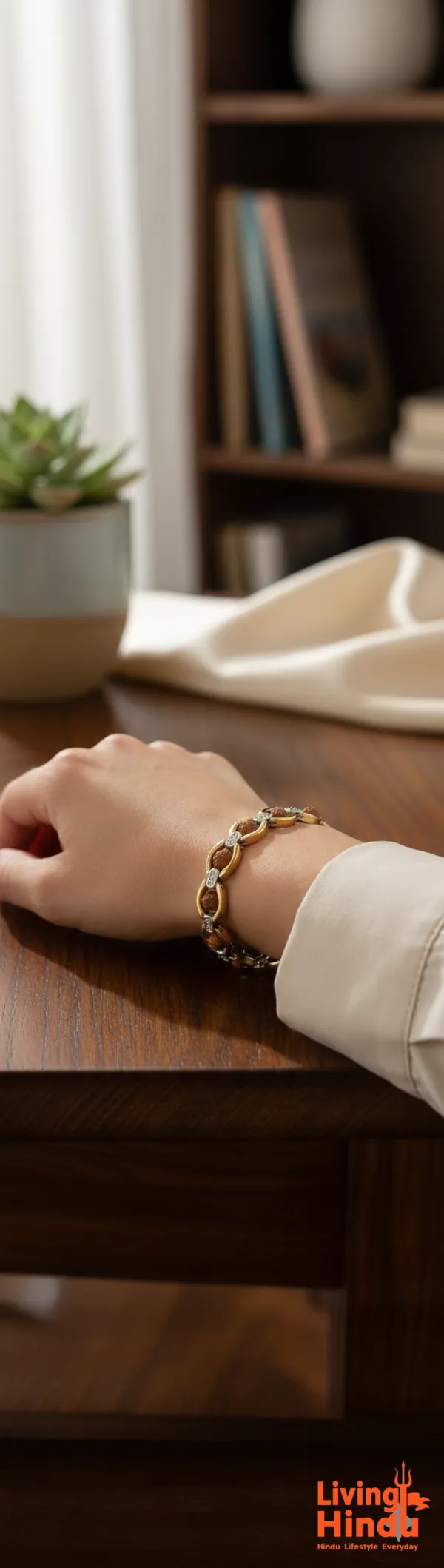 Gold_Plated_Dual_Tone_Rudraksha_Bracelet_|_Confidence_Boost,_Emotional_Balance_&_Harmony